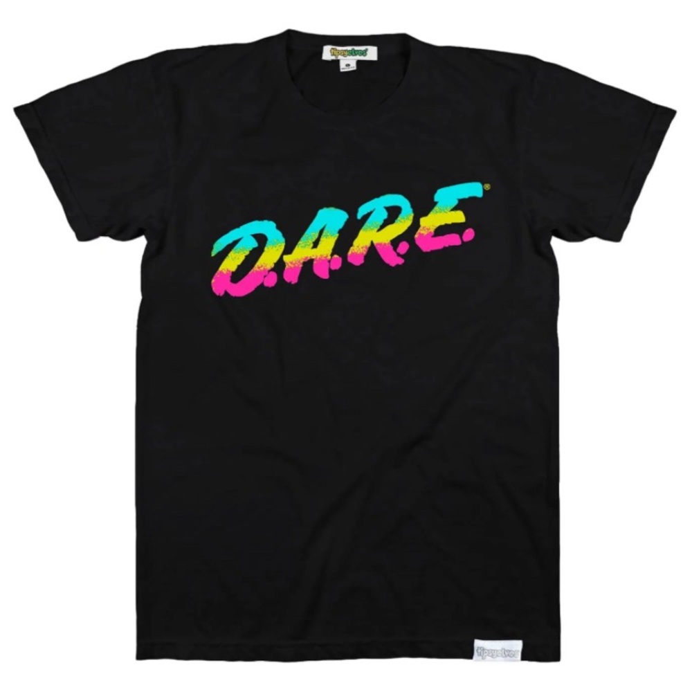 NWOT! Sz xl Tipsy Elves neon D.A.R.E. T-shirt
